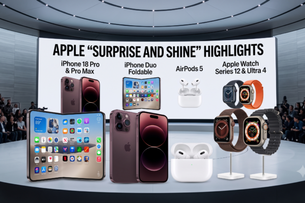 Apple’s ‘Surprise and Shine’ Event: iPhone 18 Pro, Foldable iPhone Duo, AirPods 5, and Apple Watch Series 12 Unveiled