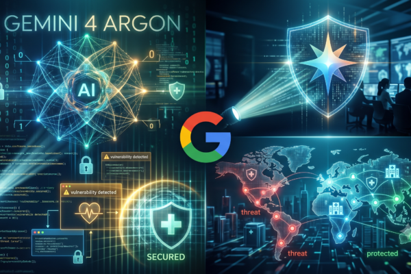 Google Gemini 4 Argon AI model interface displaying cybersecurity and code analysis capabilities